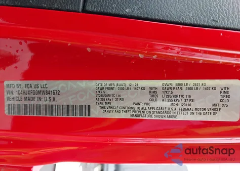 2021 Jeep Wrangler Unlimited Rubicon 4X4 from USA, damaged, VIN 1C4HJXFG0MW841672